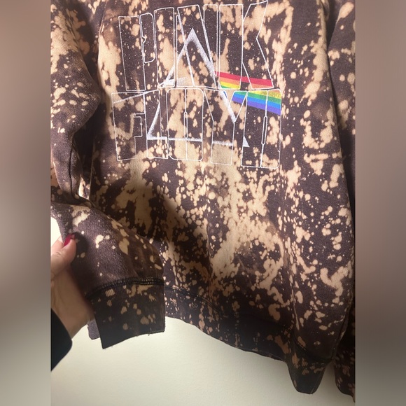 Pink Floyd by Lucky Brand Bleach Tie Dye Print Crew neck Size Small - Picture 3 of 9